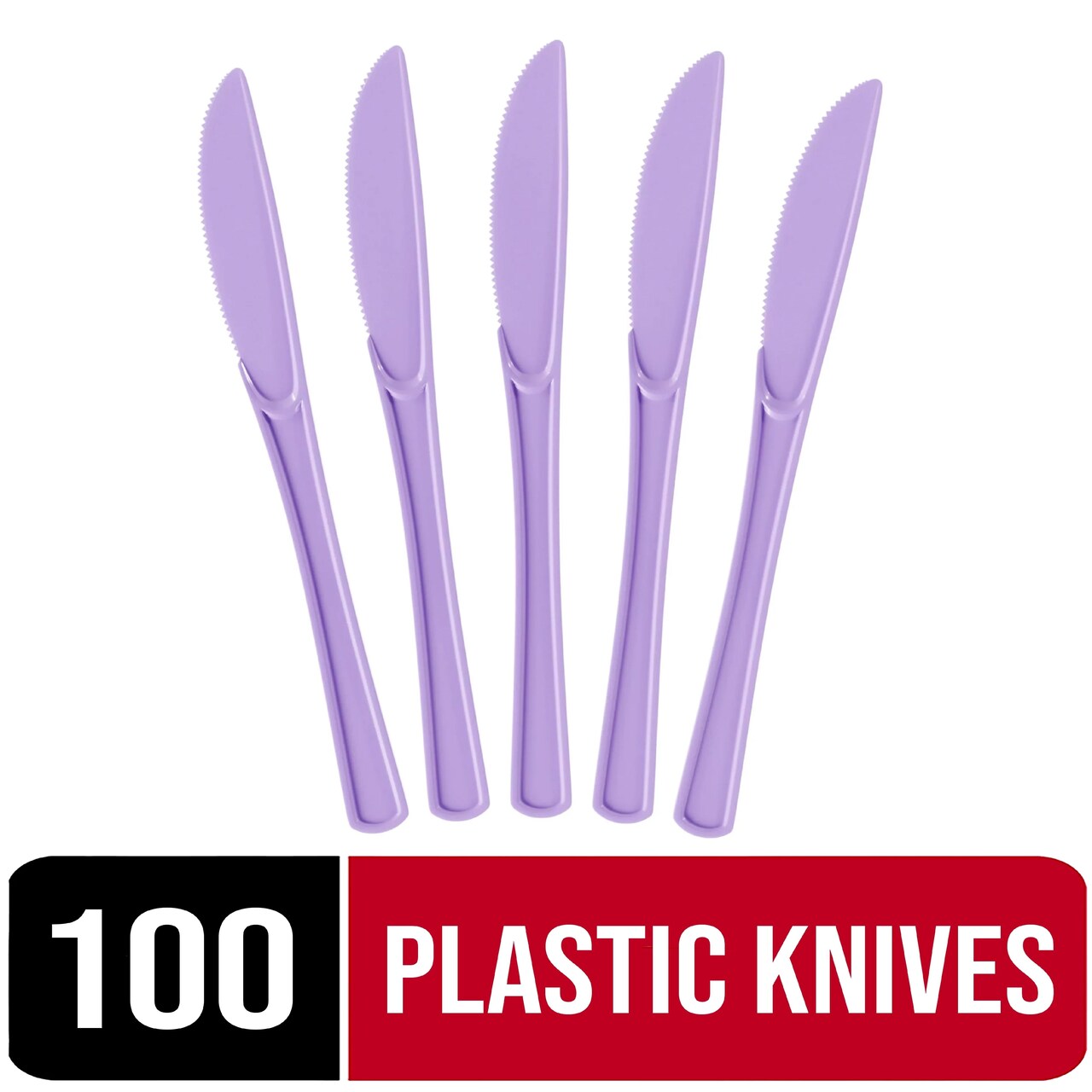 Party Solids 100 Pcs Disposable Utensils – Heavy Duty Plastic Cutlery Set – Premium Plastic Forks, Spoons or Knives for Parties, Events, Catering & Tableware Supplies by Exquisite